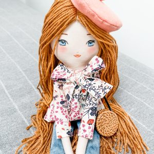 Deluxe Parisian fabric doll - Customizable - Organic cotton